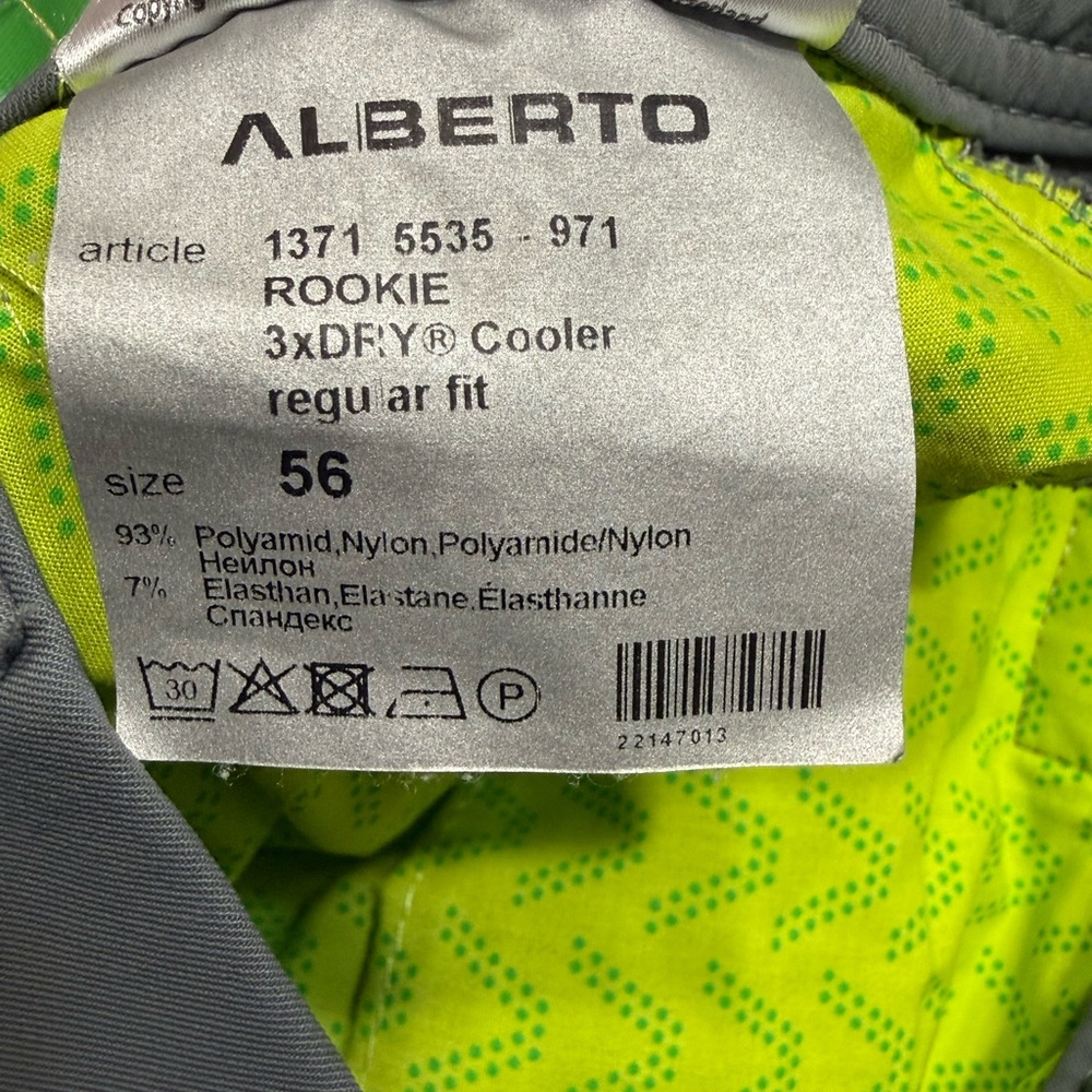 ALBERTO Rookie 3xDry® Cooler Golf Pants Gray Regular Fit Article R5535-971 - Picture 6 of 6